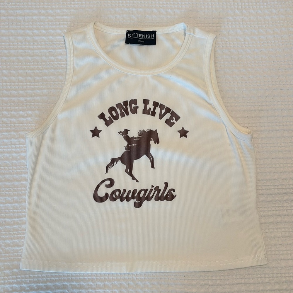 Long Live Cowgirls Cropped Tank Top